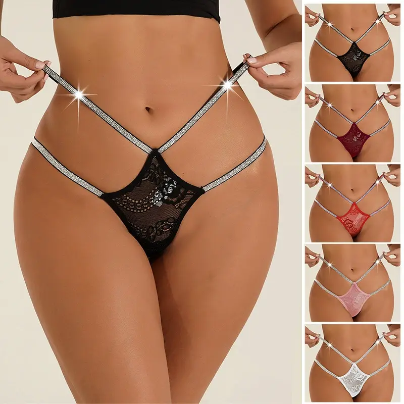 Fashion Sexy Panties Women Double Thin Belt High Waist Thong One Piece Trace Underwear Thongs Women Sexy Panties Women