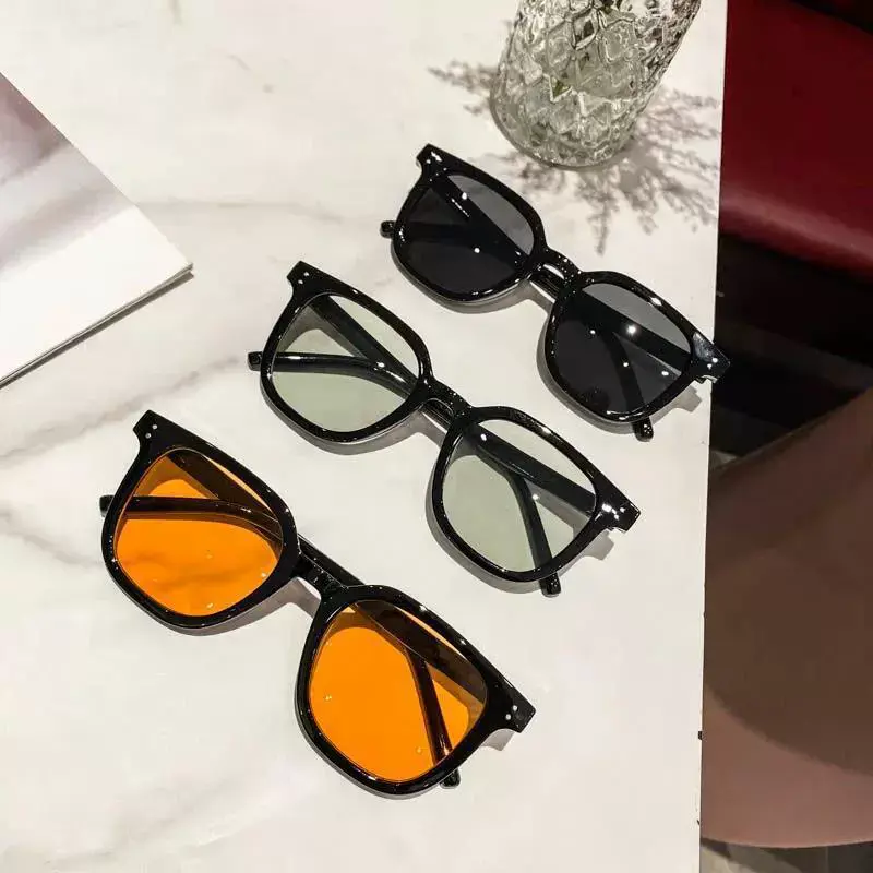 UV400 Summer Sunglasses Sun Protection Men's Fashion Sunglasses European and American Women's Personality Square-Rimmed Glas