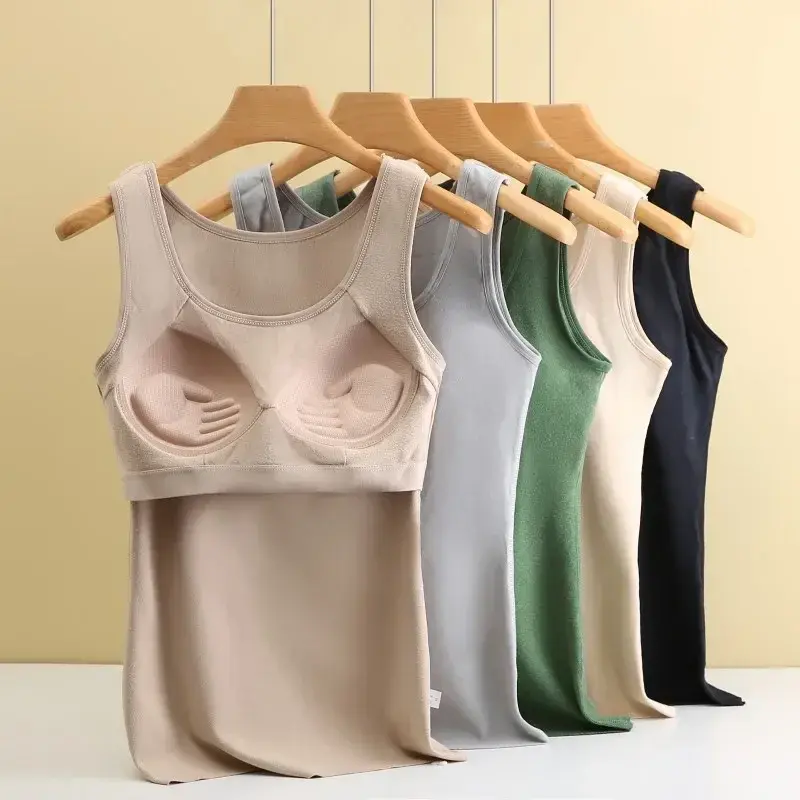 New Sexy Tank Top Women Camisole Winter Warm Thermal Underwear Tube Tops Female Self-Heating Camis Vest Sleeveless Soutien Gorge