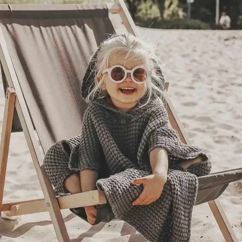 Round Children's Sunglasses Parent-child Frosted Glasses New Decorative Runway Shades for Trendy Children's Sunglasses