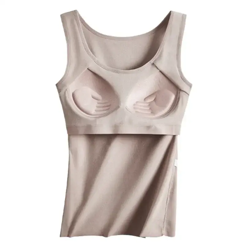 New Sexy Tank Top Women Camisole Winter Warm Thermal Underwear Tube Tops Female Self-Heating Camis Vest Sleeveless Soutien Gorge