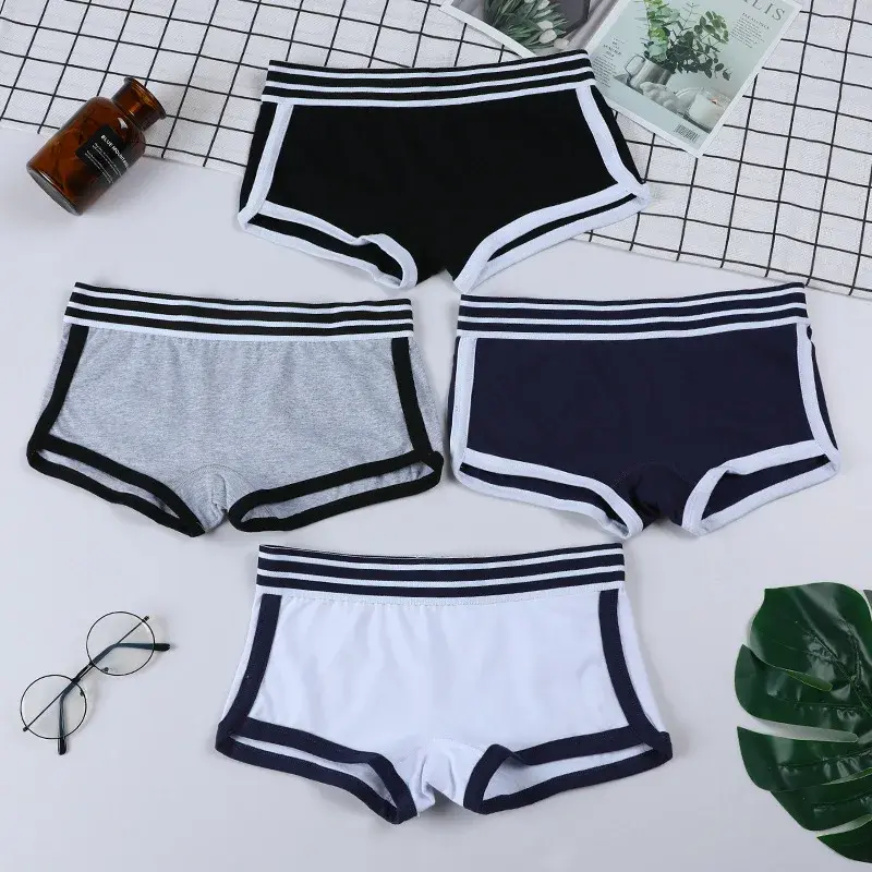 Fashion Low Waist Boxer Panties for Women Comfortable and Breathable Underwear Ladies Pants Intimate Lingerie Female Sport Boxer