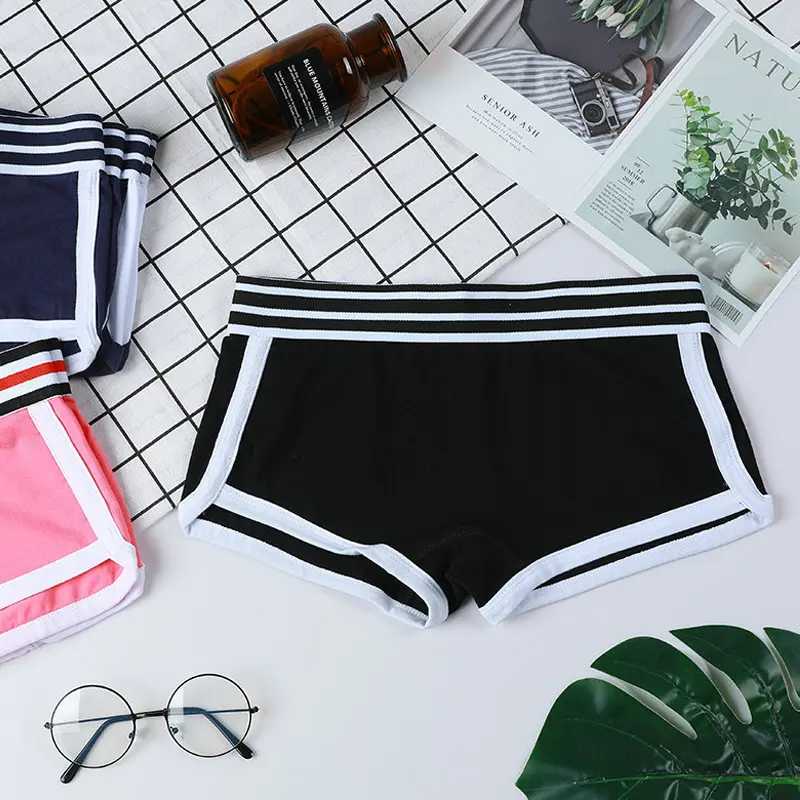 Fashion Low Waist Boxer Panties for Women Comfortable and Breathable Underwear Ladies Pants Intimate Lingerie Female Sport Boxer