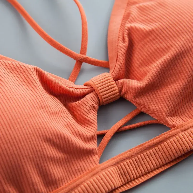 Fashion Sexy Lingerie Seamless Back Hollow Backless Strapless Sport Bra Women Push Up Bralette Brassiere Underwear Bandeau Top