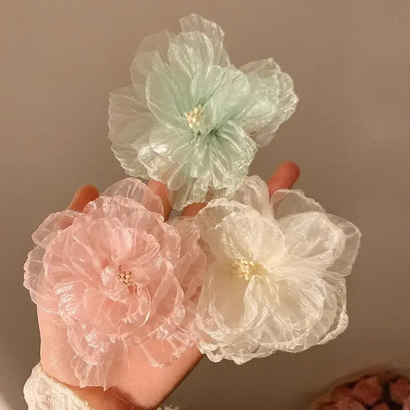 Fashion Hair Stick Holiday Flowers Peony Hair Clip Side Clip Hair Accessories Hairpin Women Fashion Hairwear Jewelry Decoration