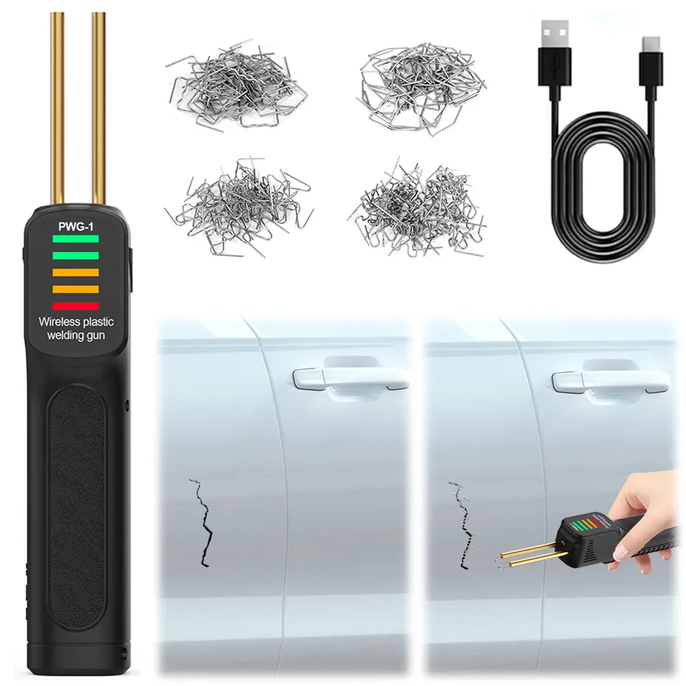 300W Plastic Welding Machine 200pcs Hot Stapler Plastic Welder Gun PVC Welder Gun Heat Gun for Car Bumper Repair Tools