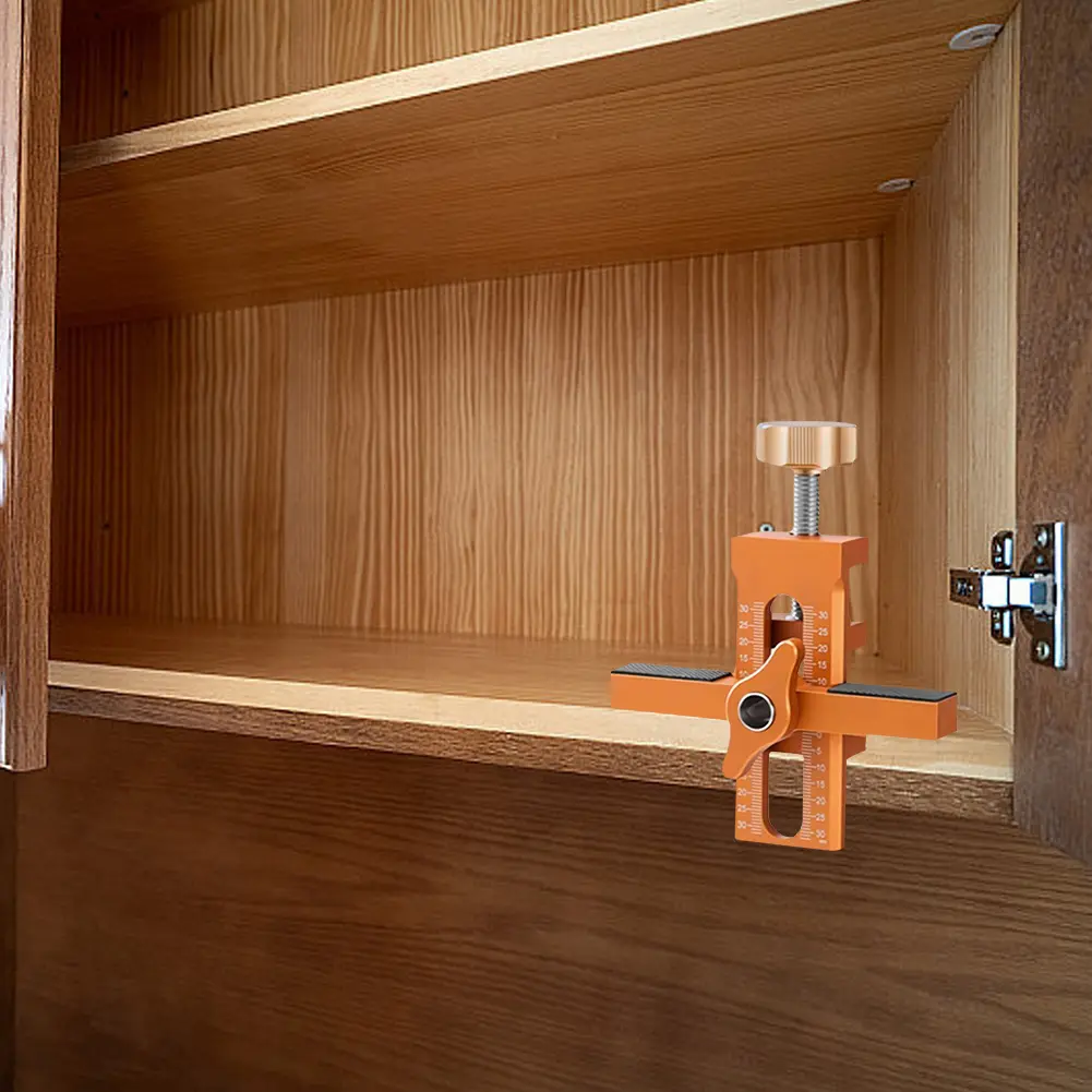 Woodworking Cabinet Door Mounting Jig Cabinet Closet Door Panel Installation Rebounding Device Quick Positioning Metal Clamp