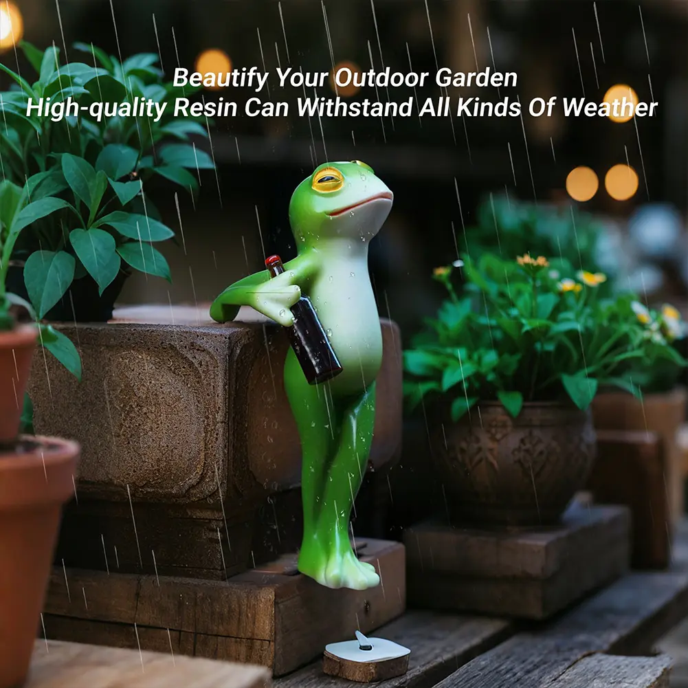 Resin Hanging Frog Figurine Planter Hugger Small Frog Figurine Miniature Frog Figurine Plant Decorations for Pots