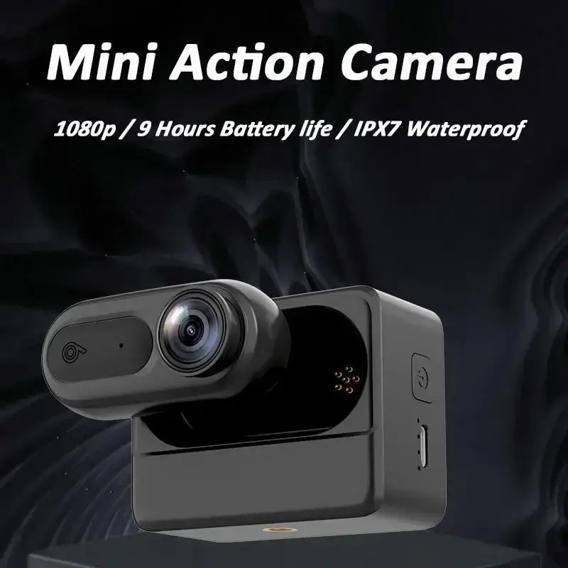Handheld Cam Upgraded Waterproof Big Battery 1080P 64GB Small WiFi Video Cameras Portable Thumb Pocket Action Sports Mini Camera