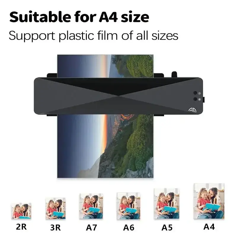 A4 Professional Thermal Office Hot and Cold Laminator for Document Photo Blister Packaging Plastic Desktop Laminator Machine Set