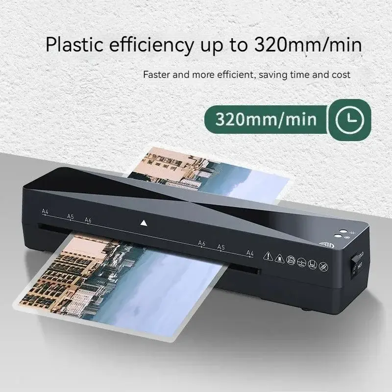A4 Professional Thermal Office Hot and Cold Laminator for Document Photo Blister Packaging Plastic Desktop Laminator Machine Set