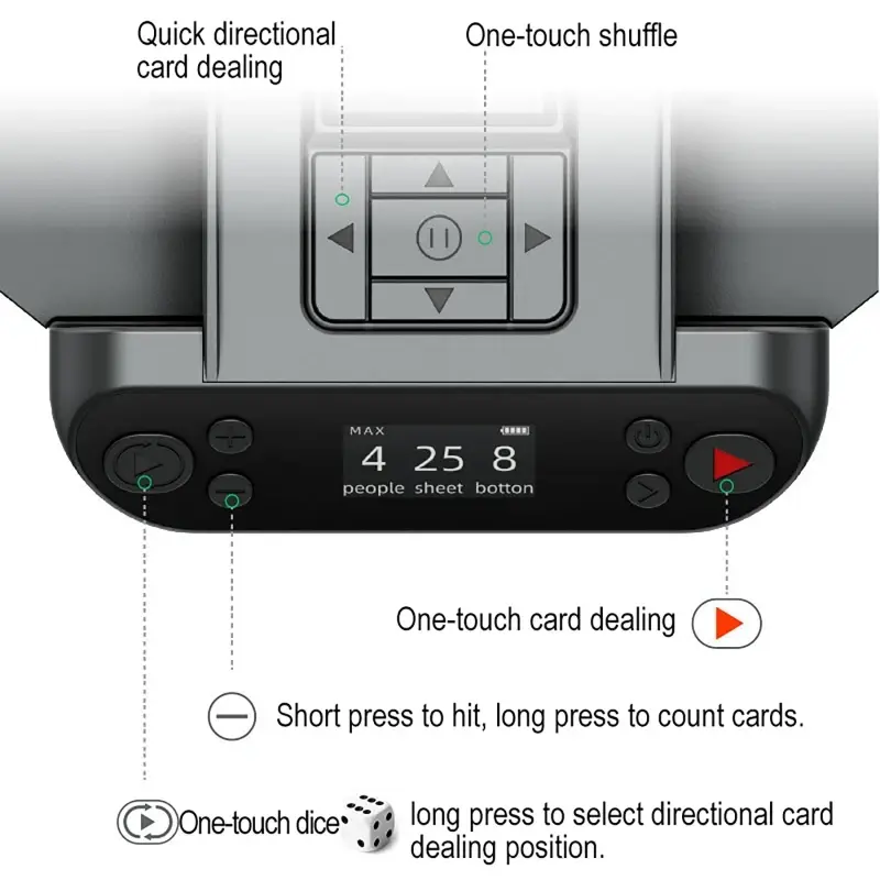 Automatic Playing Card Shuffler 360° Rotating Card Shuffle Dealer Machine 2 in 1 Shuffling Dealing Tool Home party Poker Device