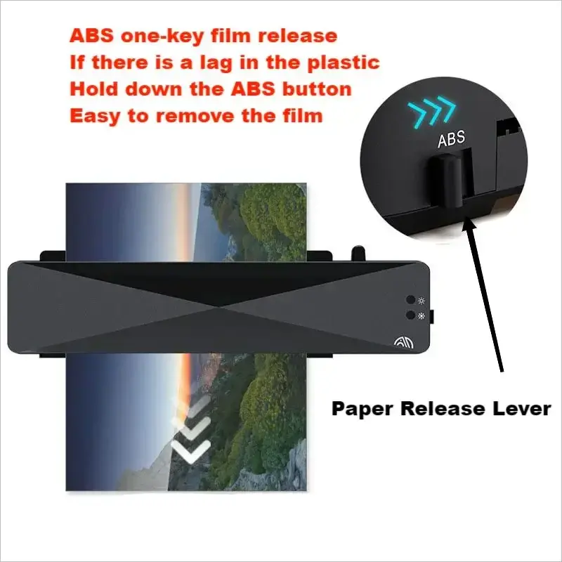 A4 Professional Thermal Office Hot and Cold Laminator for Document Photo Blister Packaging Plastic Desktop Laminator Machine Set