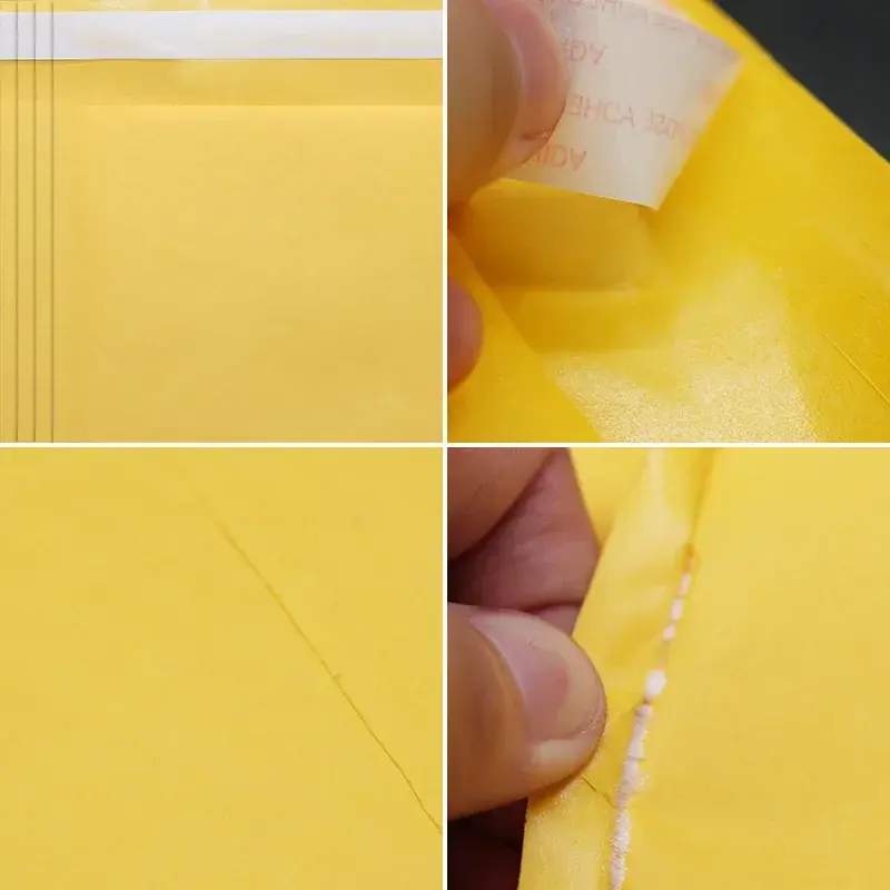 50PCS Yellow Kraft Paper Bubble Envelopes Bags Different Specifications Mailers Padded Shipping Envelope With Bubble Mailing Bag