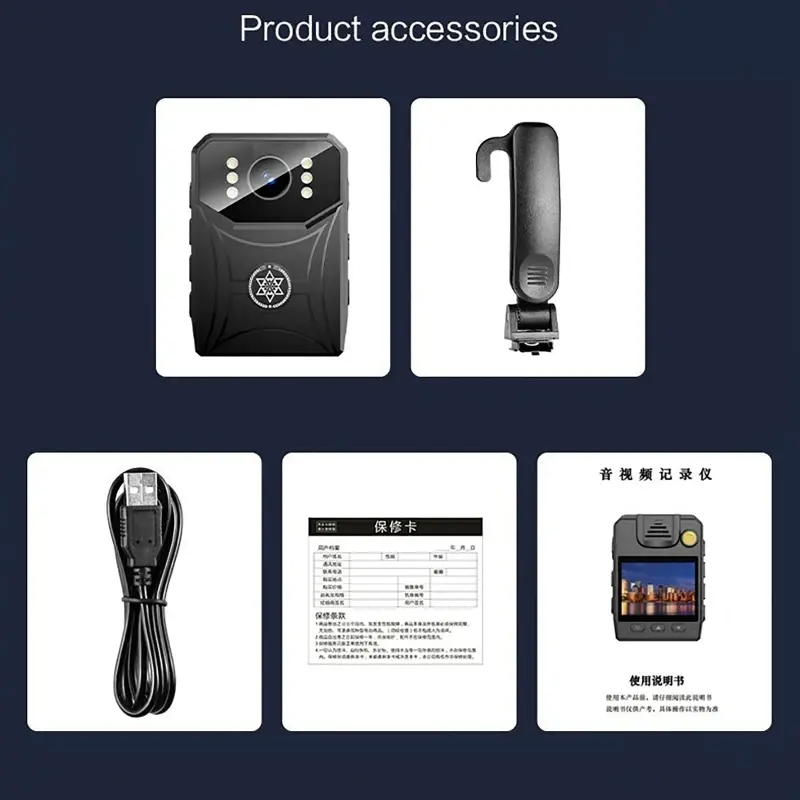 4K HD Mini Cameras with WIFi Digtal Video Recorder with IPS Screen Night Vision 3000mAh Police Body Camera Portable Camcorder