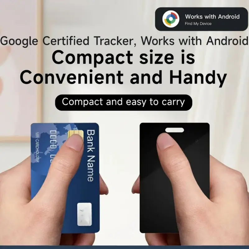GPS Smart Tag Wallet Anti-loss Card Android Location Tracking Work With Google Find My App Bluetooth Device Wireless Charge Find