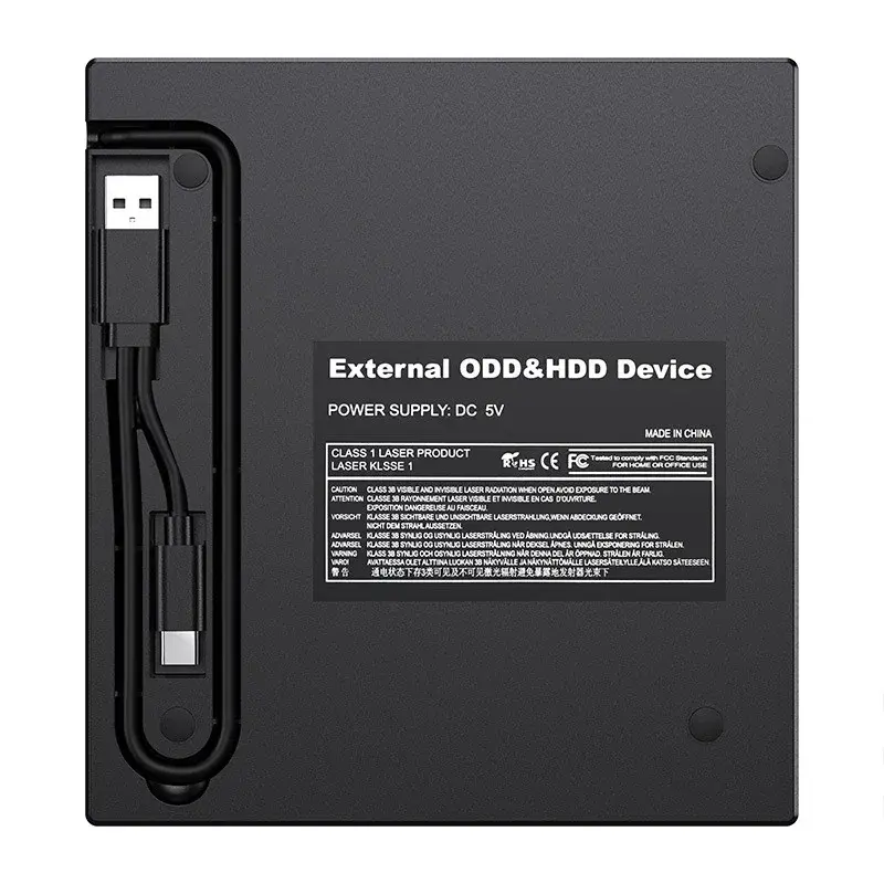 External Blu Ray Burner, CD DVD Burner, CD/DVD+/-RW Drive SD Card Reader, CD ROM Burner, DVD Player Hub-Co for Laptop Desktop