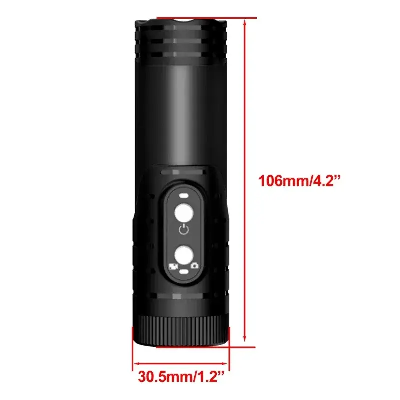 4K Mini Sport DV Action Sport Camera Flashlight Helmet Full HD 1080P Video Ideal Bodycam for Bike, Cycle, Motorcycle Camcorder