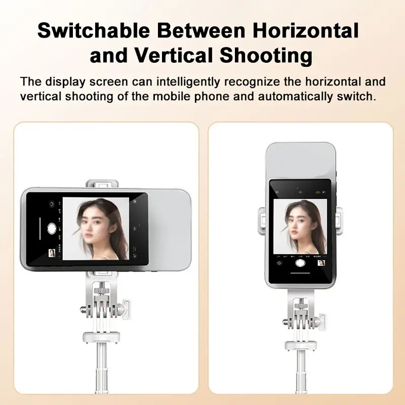 Wireless Magnetic Selfie Rear Camera Monitor Screen for Phone Camcorder Lens Smartphone Selfie Vlog Live Stream Video Recording