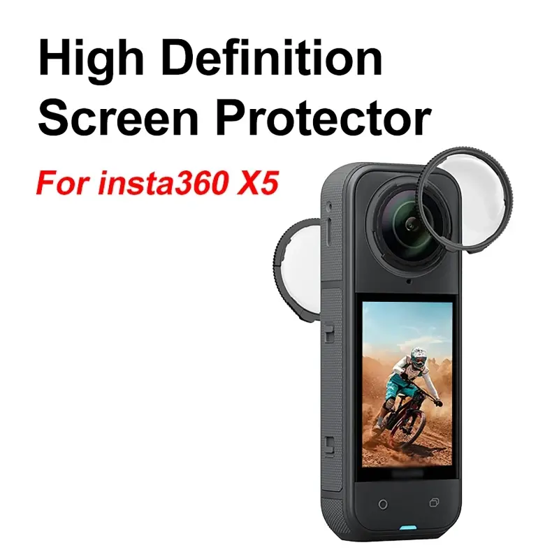 1pcs Anti Scratch Glass Lens for Insta 360 X5 Rotating Protector Cap for Insta 360 X5 Protective Plastic Len Guard Accessories