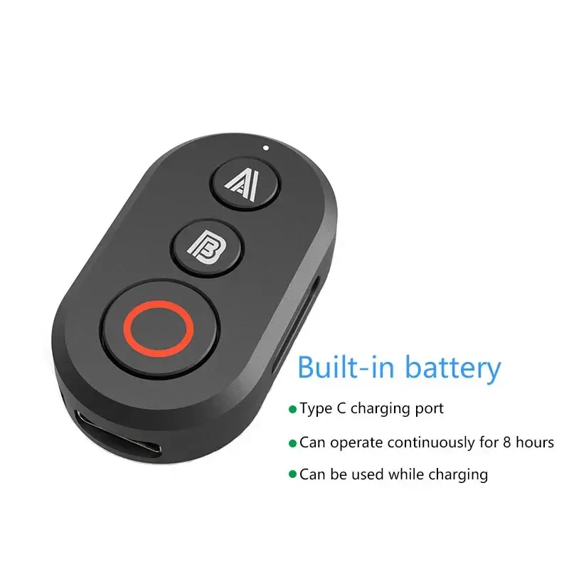 Remote Control Bluetooth Camera Photography Shutter Release Button Controller Compatible with Insta360 X5/X4/Ace PRO2/GOPRO13/12