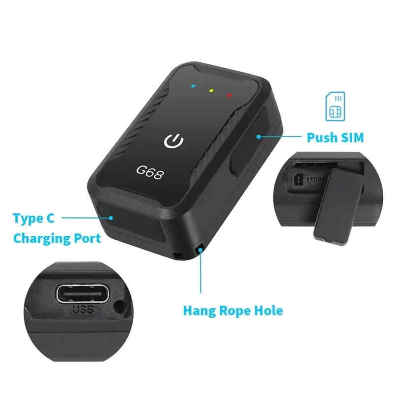 Mini GPS Tracker GPS/AGPS/WIFI/4G Cat 1/GSM 4G Pedometer Health Monitoring Step Calories GPS Locator Car Elderly Child Trackers