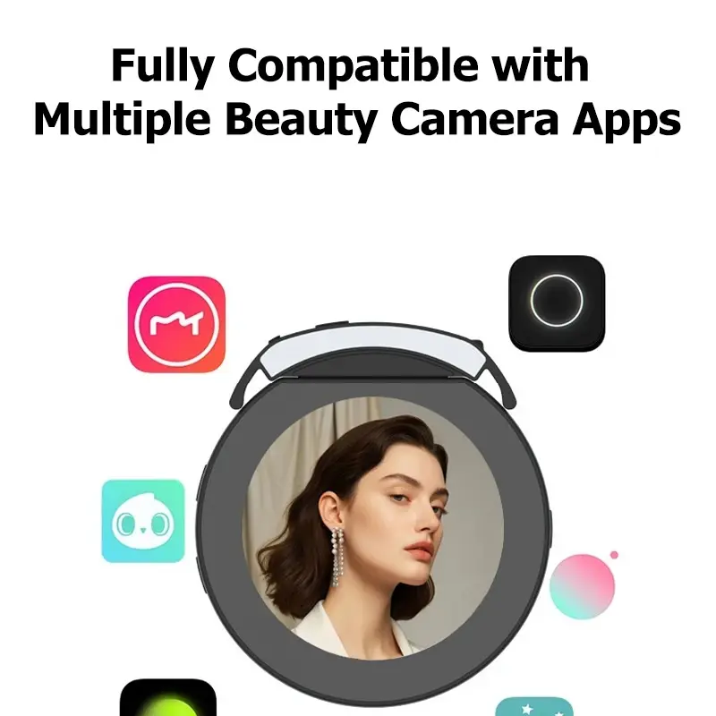 Wireless Smartphone Magnetic Monitor Screen Projector for Phone Vlog Live Stream Video Recording Screen Phone Rear Camera Selfie