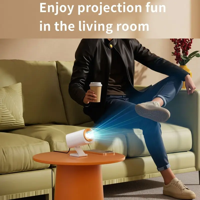 Home Theater Android 12.0 Projector 8000 Lumens 1080P Outdoor Portable Mini Movie Home with Dual WiFi BT5.0 Upgrated Projectors