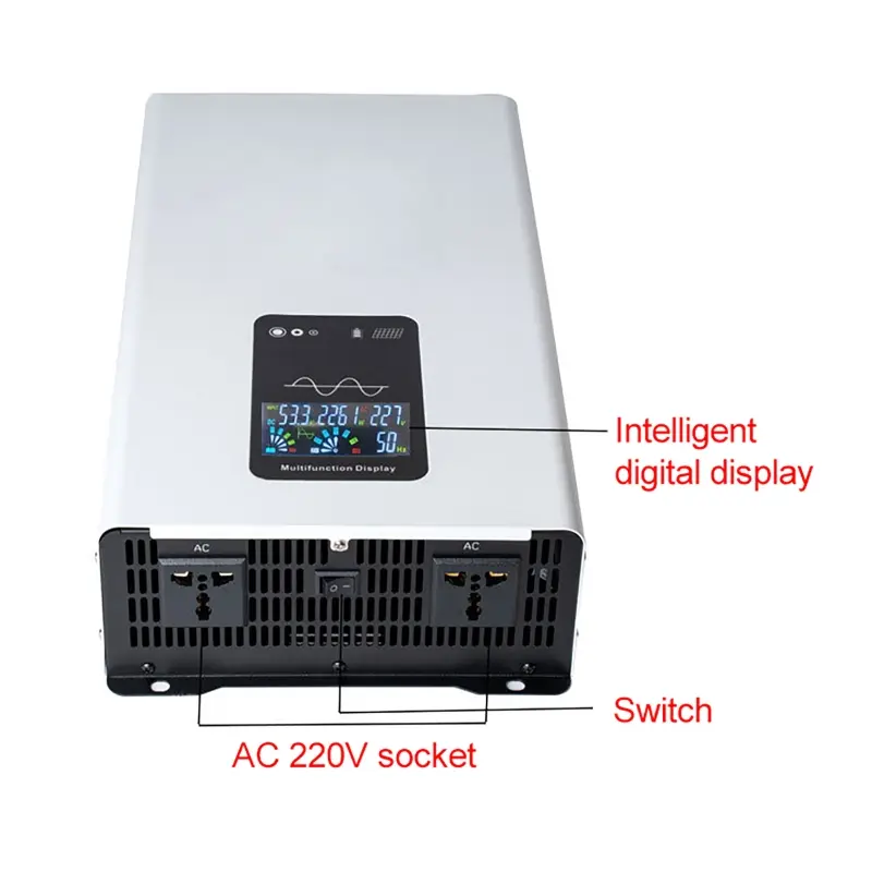 Power Pure Sine Wave Inverter 12V 24V 48V 60V 72V 96V to 220V 50Hz Converter 12000W 10000W 8000W Solar Car Inverters Off Grid