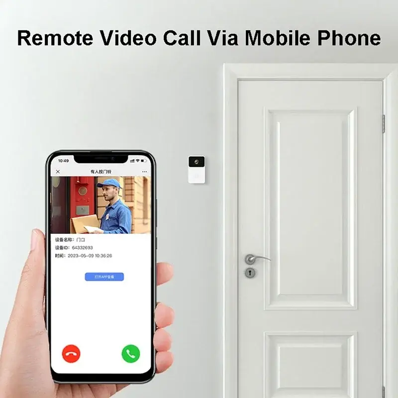 WIFI Video Doorbell Camera+Dingdong Wireless Night Vision Smart Home Security HD DoorBell Two Way Intercom Voice Change for Home