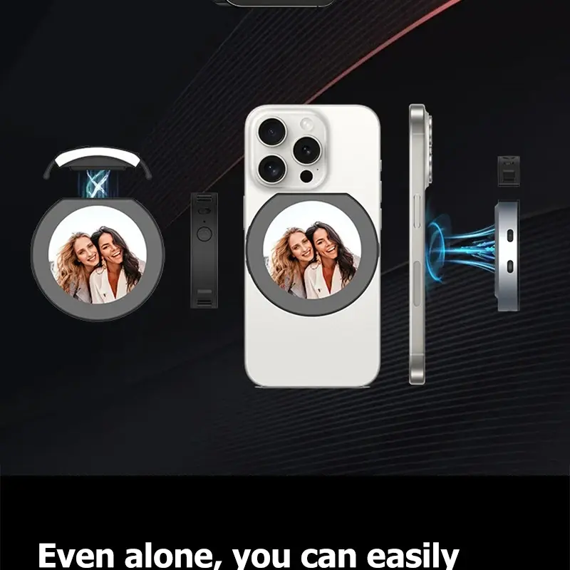 Wireless Smartphone Magnetic Monitor Screen Projector for Phone Vlog Live Stream Video Recording Screen Phone Rear Camera Selfie