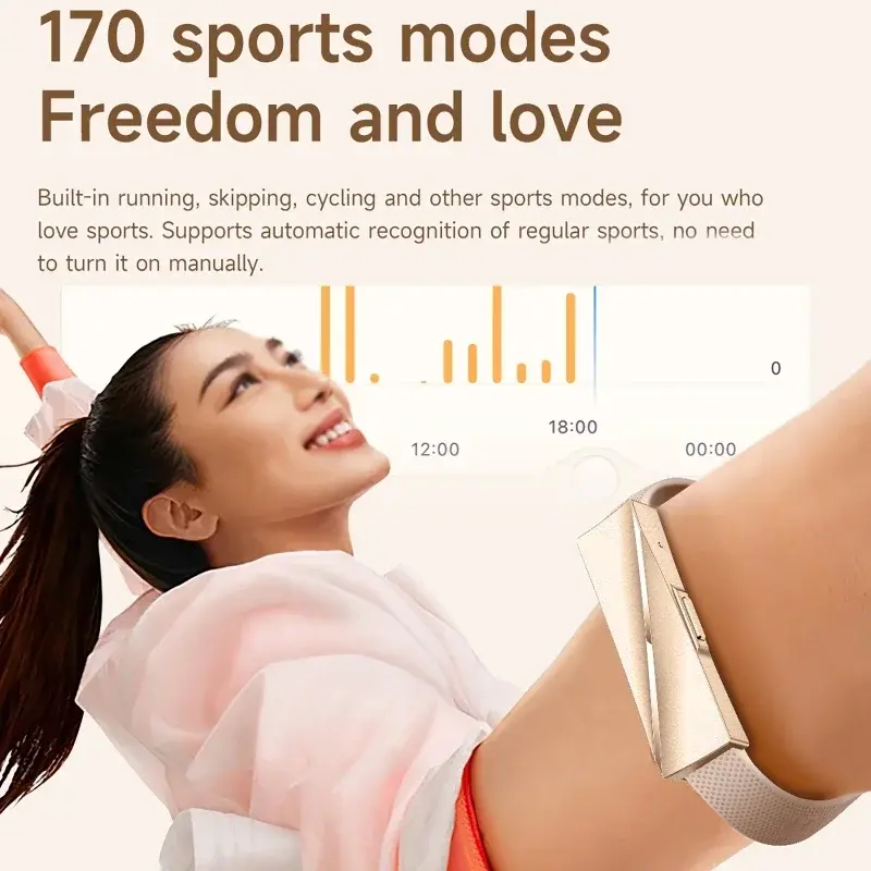 Smart Bracelet Heart Rate Blood Pressure Blood Oxygen Sleep Monitoring 170 Sports Modes Tracker Wristbands Electronic Watch