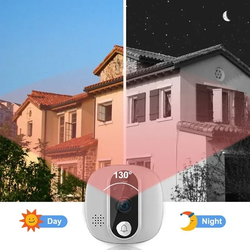 1080P Wireless Video Doorbell Camera WiFi Smart Door Bell Tuya Smart Home Security Motion Detect Night Vision Intercom Doorbell