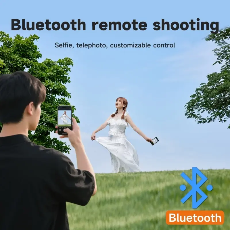 Magnetic Bluetooth Vlog Selfie Monitor Screen for iPhone&Android, Wireless Rear Camera Phone Monitors for YouTube Live Broadcast