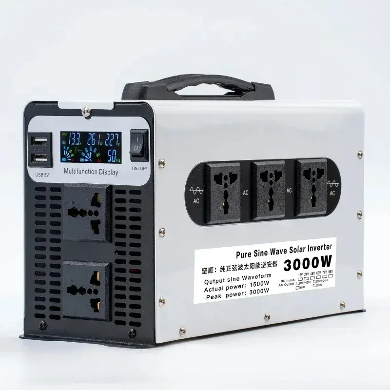 Power 12V 24V 48V 60V 72V 96V to 110V 60Hz Pure Sine Wave Inverter 12000W 10000W 8000W Converter Solar Car Inverters Off Grid
