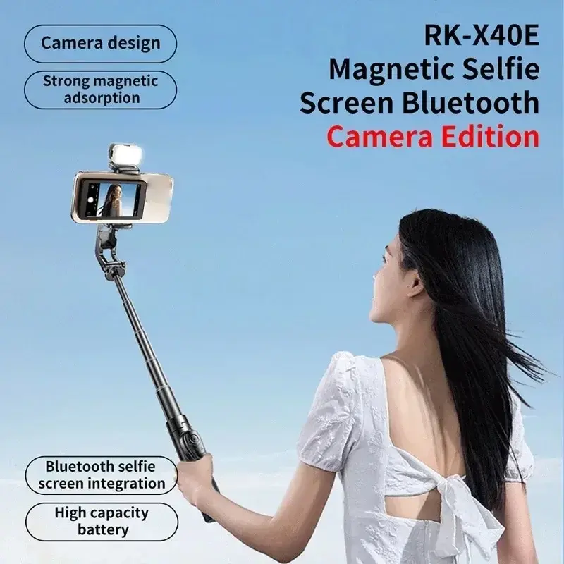 Magnetic Phone Selfie Monitor Screen for Smartphone Rear Camera Selfie Vlog Live Stream for iPhone Android phone Video Recording