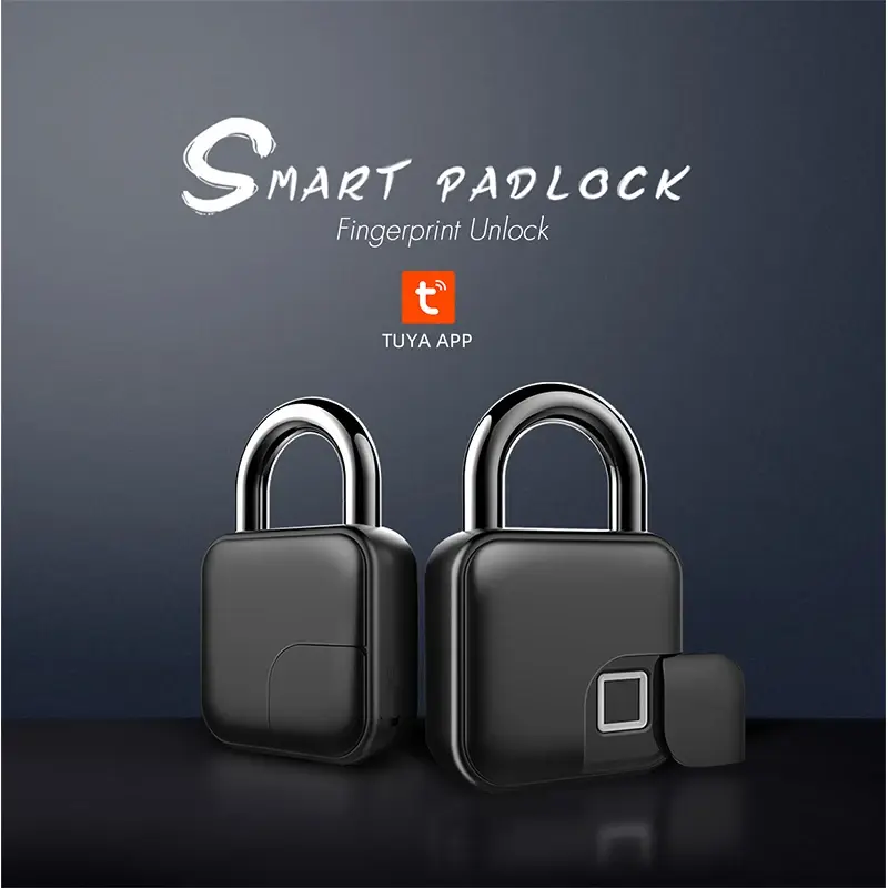 3 In 1 Tuya APP Fingerprint Password Combination Padlock Portable Padlocks USB Charging for Locker Luggage Gym Smart Door Lock