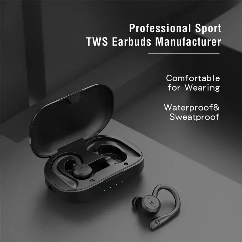 Bluetooth 5.3 Headphones Ear Hook Earphones Wireless Earphones HiFi Stereo Waterproof Headset Noise Reduction In-Ear Earbuds