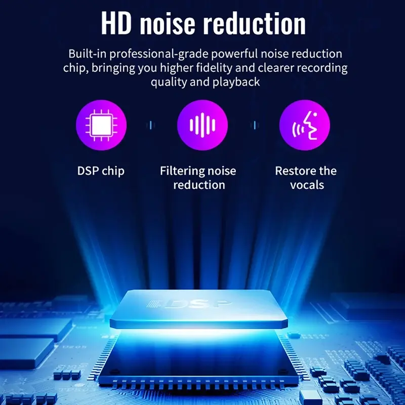 One-Key Recording Mini Voice Recorder Activated Record Micro Dictaphone Digital Audio Smart Recorder MP3 Player Noise Reduction