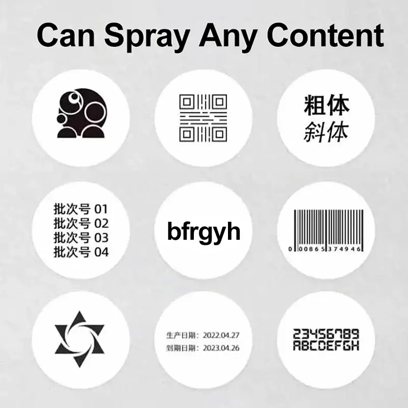 1755plus 28 Languages Portable Printers Handheld Inkjet Printer Text QR Barcode Batch Number Logo Image Date Printing Machine