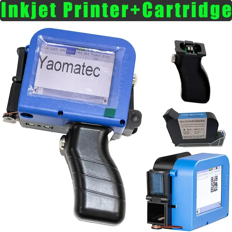 Portable Wifi Mini Handheld Inkjet Printer 12.7mm for QR Barcode Batch Date Number Logo Expiry Date Coding Machine 28 Languages