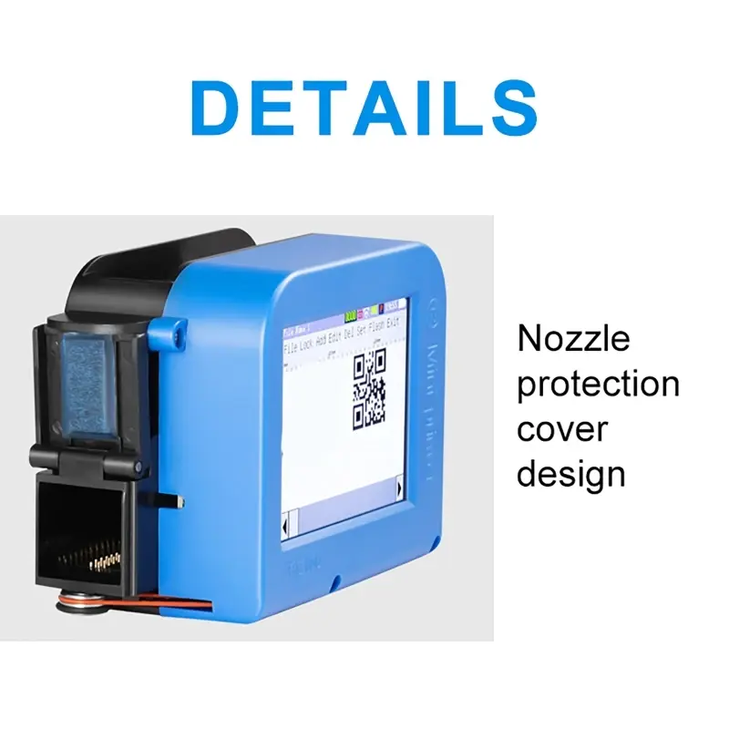 Portable Wifi Mini Handheld Inkjet Printer 12.7mm for QR Barcode Batch Date Number Logo Expiry Date Coding Machine 28 Languages