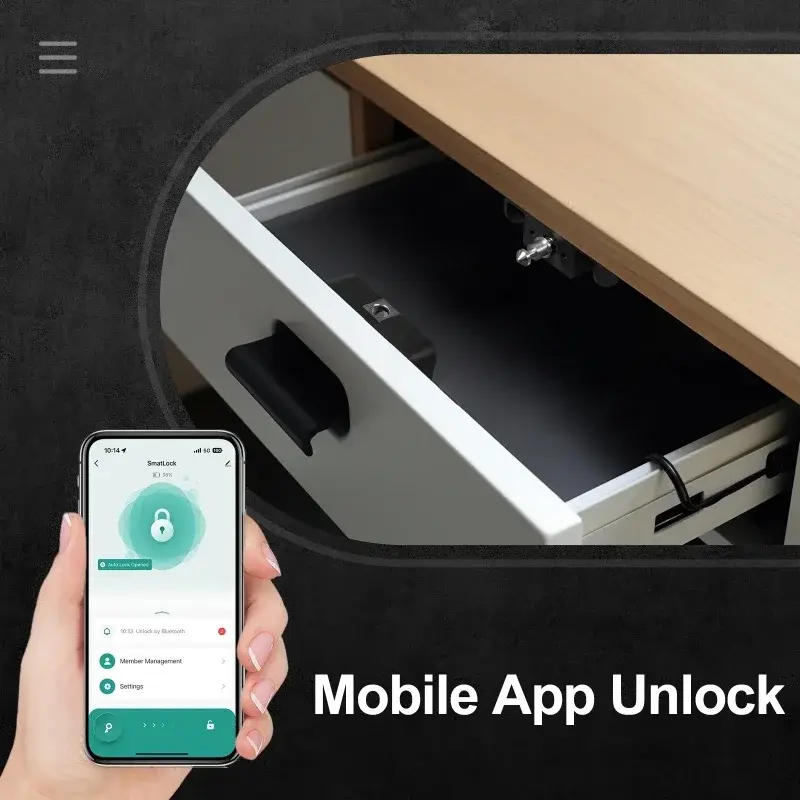 Smart Tuya Bluetooth Cabinet Door Lock,App Remote Control Monitoring,Keyless IC Card Unlock Door Locker Furniture Drawer Lock