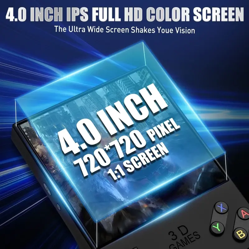 4.0inch 40000+ Games Portable Game Consoles Retro Handheld Game Players Console IPS Screen 3800mAh Long Battery Dual Joystick