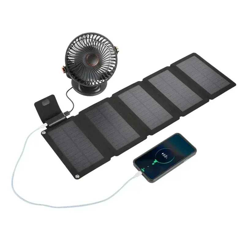 30W/50W Solar Panel Portable Folding Bag USB DC Output Solar Charger Outdoor Power Supply for Home Mobile Phone Power Generator