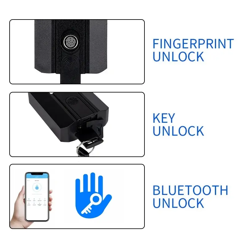 Fingerprint Padlock TTLock Bluetooth APP+Program+Fingerprint+Key Smart Type-C Rechargeable Keyless Home Electronic Door Lock