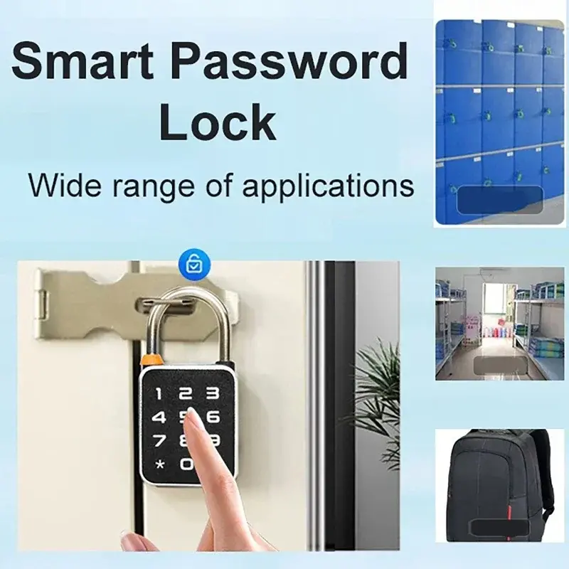 Smart Padlock Tuya APP+Fingerprint+Password 3 In 1 Electric Biometric Lock IP65 Keyless Mini Smart Locks Anti-theft Padlocks