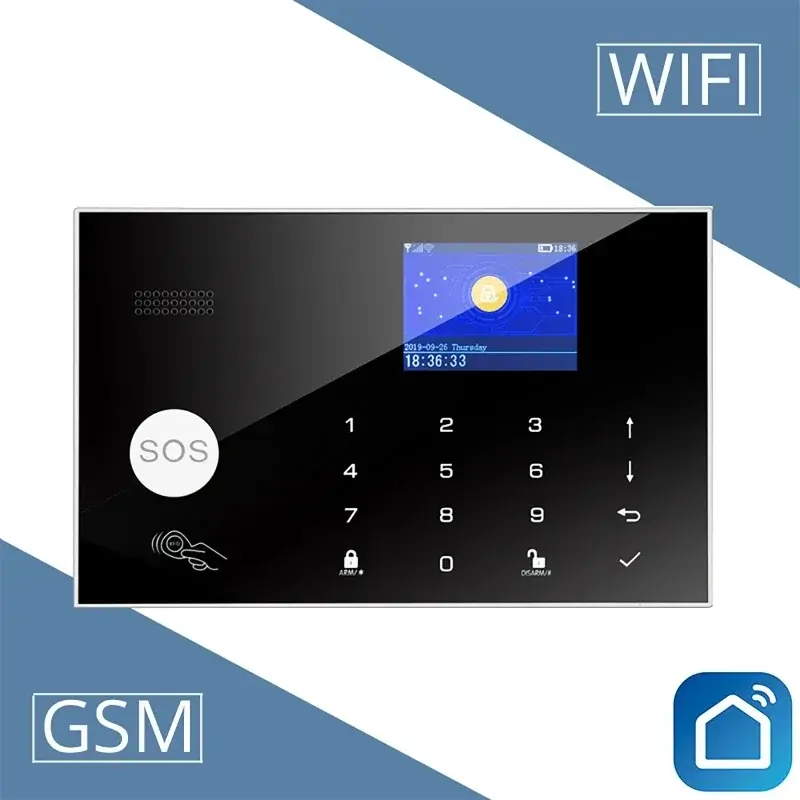 433MHz Wifi Tuya Smart Home Alarm System Wireless Security Home Alarm Smart Life APP Control Door Open Motion Sensor Smart Life