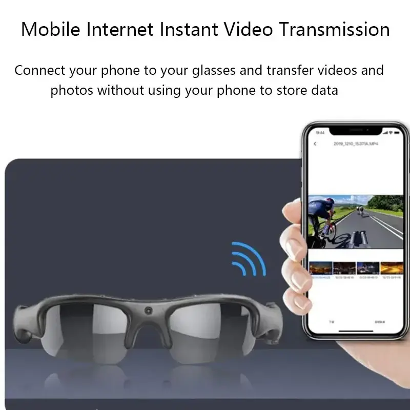 HD 1080P WIFI Glasses Cameras Outdoor Bicycle Motorcycle Security Protection Sunglasses Video Camera Polarized Lens Sports Cam