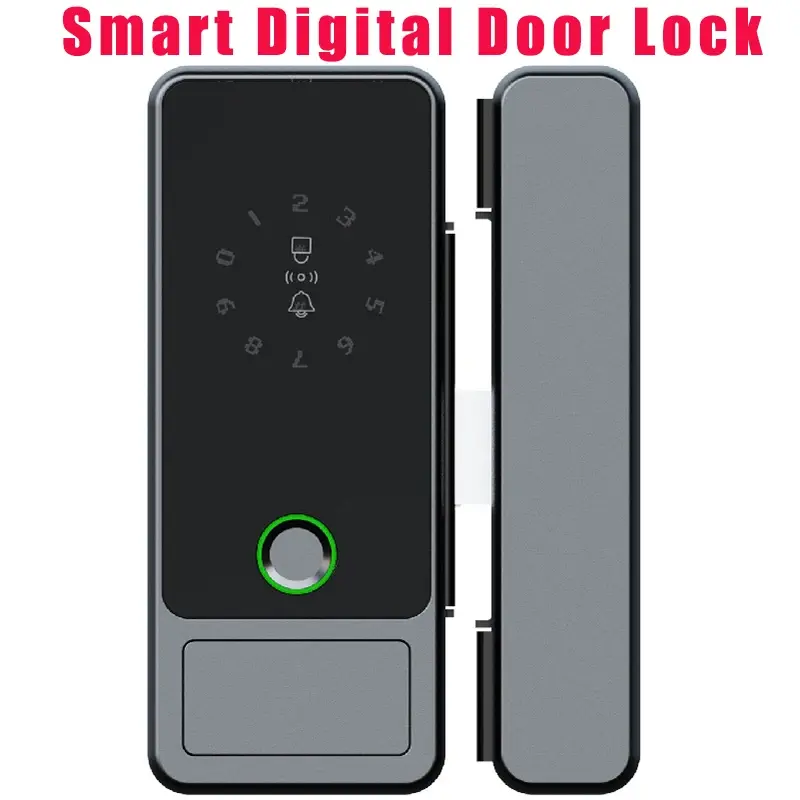 Smart Door Locks Tuya Bluetooth Fingerprint / Password / Card / Key Unlocking Punch-free Digital Door Lock for Steel/Wooden/Iron